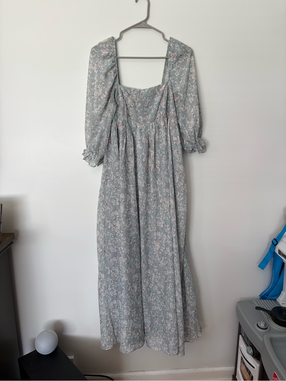Kindred Bravely maternity Sage Floral Square-Neck Maxi Dress